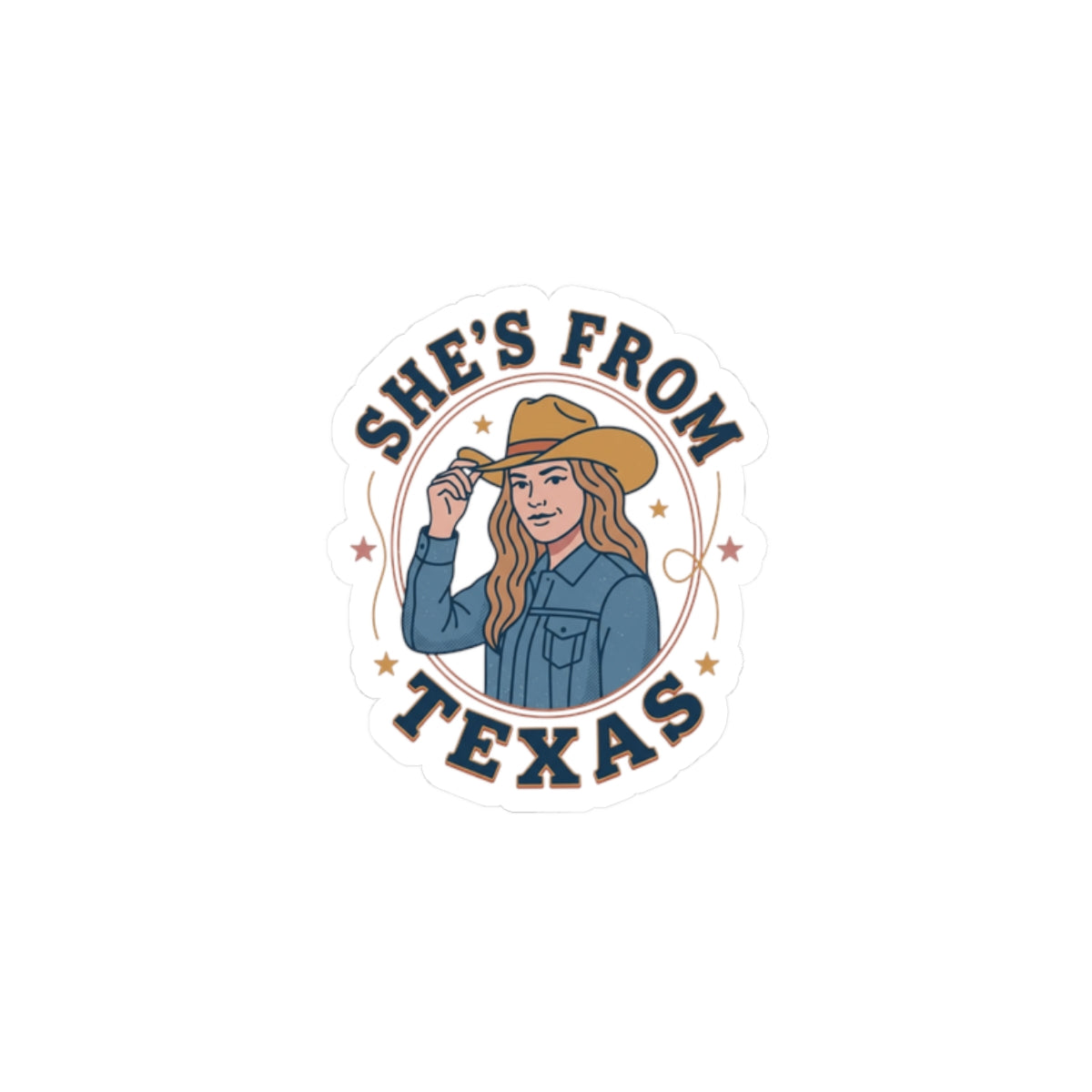 She's From Texas Kiss-Cut Stickers | Lone Star Cowgirl, Southern State Pride